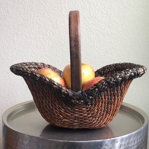 Wooden Basket with Handle